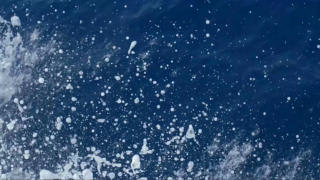 Water Sports - Thumping Blue Sea White Foam Splash Spray Drops